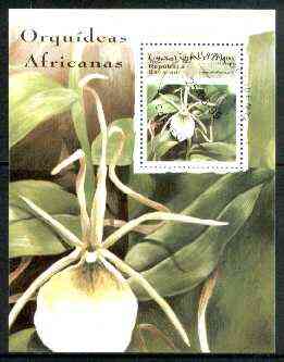 Sahara Republic 1999 Orchids m/sheet fine cto used, stamps on , stamps on  stamps on flowers, stamps on orchids