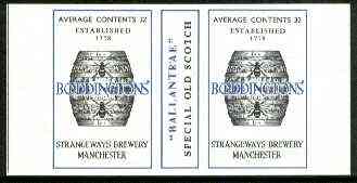 Match Box Labels - Boddingtons Brewery (Bee) All Round the Box matchbox label in superb unused condition, stamps on drink, stamps on alcohol, stamps on bees, stamps on insects, stamps on beer