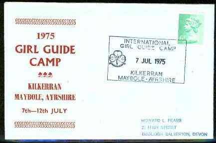 Great Britain 1975 Commemorative cover for Kilkerran Girl Guide Camp with special illustrated cancel, stamps on , stamps on  stamps on scouts, stamps on guides