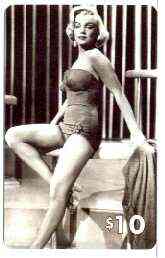 Telephone Card - Marilyn Monroe $10 phone card (B & W wearing swimwear) by LDC (France) limited edition of just 1,000