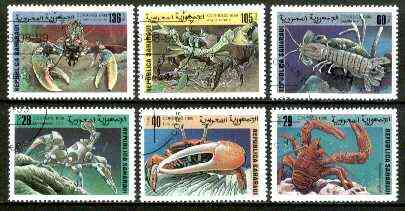 Sahara Republic 1999 Crabs complete set of 6 values fine cto used*, stamps on , stamps on  stamps on marine life, stamps on  stamps on crabs