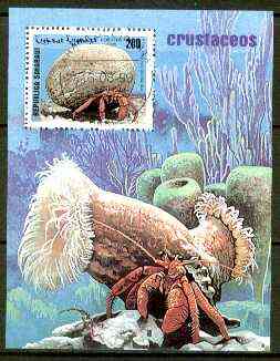 Sahara Republic 1999 Crabs perf m/sheet fine cto used, stamps on , stamps on  stamps on marine life, stamps on crabs