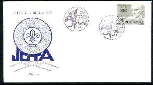 Portugal 1971 Commemorative cover for Jota 71 (14th Scout Jamboree) with Special  Porto cancel, stamps on , stamps on  stamps on scouts