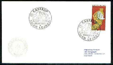 Denmark 1970 Commemorative cover for Kastrup Scouts with special illustrated cancel, stamps on scouts