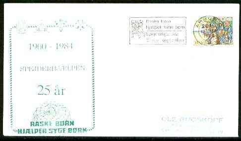 Denmark 1984 Commemorative cover for 25th Anniversary of Arhus Spejderhjaelpen Scouts with special illustrated cancel, stamps on , stamps on  stamps on scouts