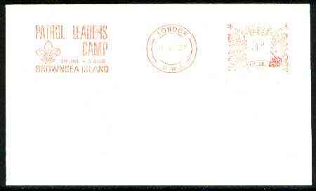 Great Britain 1967 cover with Brownsea Island Patrol Leaders Camp meter cancel, stamps on , stamps on  stamps on scouts