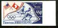 Mali 1973 Running 330f (from Afro-American Sports set) imperf from limited printing, as SG 397*, stamps on , stamps on  stamps on sport, stamps on running, stamps on flags