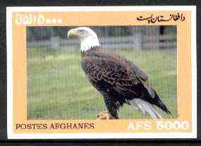 Afghanistan 1999 American Bald Eagle #1 imperf m/sheet unmounted mint, stamps on birds, stamps on birds of prey, stamps on eagles
