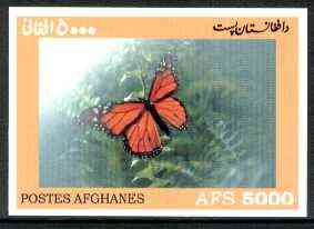 Afghanistan 1999 Butterflies #2 imperf m/sheet unmounted mint, stamps on , stamps on  stamps on butterflies