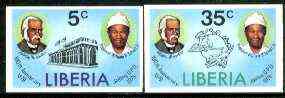Liberia 1979 Centenary of Joining UPU set of 2 imperf from limited printing, unmounted mint SG 1367-68, stamps on , stamps on  upu , stamps on 