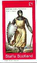 Staffa 1982 French Revolution Costumes #01 imperf souvenir sheet (£1 value, habit des Soldats) unmounted mint, stamps on costumes, stamps on militaria, stamps on revolutions