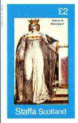 Staffa 1982 French Revolution Costumes #02 imperf deluxe sheet (Â£2 value, Geanne de Bopurgogne) unmounted mint, stamps on costumes, stamps on revolutions