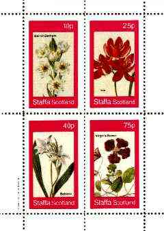 Staffa 1982 Flowers #33 (Star of Bethlehem, Ixia, Babiana & Virgin's Bower) perf set of 4 values unmounted mint, stamps on , stamps on  stamps on flowers    