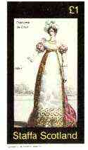 Staffa 1982 French Revolution Costumes #03 imperf souvenir sheet (£1 value, Costume de Cour) unmounted mint, stamps on costumes, stamps on revolutions