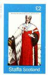 Staffa 1982 French Revolution Costumes #04 imperf deluxe sheet (£2 value, Primier President de la Cour de Cassation) unmounted mint, stamps on costumes, stamps on militaria, stamps on revolutions