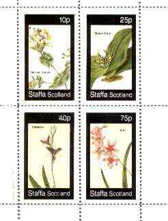 Staffa 1982 Flowers #35 (Honey Suckle, Melanthium, Babiana & Ixia) perf set of 4 values unmounted mint, stamps on flowers