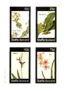 Staffa 1982 Flowers #35 (Honey Suckle, Melanthium, Babiana & Ixia) imperf set of 4 values unmounted mint , stamps on , stamps on  stamps on flowers    