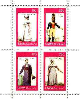 Staffa 1982 French Revolution Costumes #05 perf sheet containing set of 4 values unmounted mint, stamps on , stamps on  stamps on costumes, stamps on militaria, stamps on  stamps on revolutions