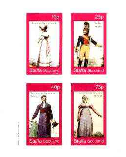 Staffa 1982 French Revolution Costumes #05 imperf sheet containing set of 4 values unmounted mint, stamps on , stamps on  stamps on costumes, stamps on militaria, stamps on  stamps on revolutions