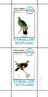 Eynhallow 1982 Birds #25 (Monachus & Purpuratus) perf set of 2 values unmounted mint, stamps on , stamps on  stamps on birds   