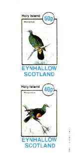 Eynhallow 1982 Birds #25 (Monachus & Purpuratus) imperf set of 2 values unmounted mint, stamps on birds   