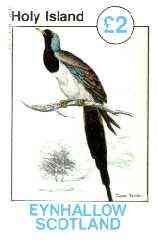 Eynhallow 1982 Birds #25 (Cape Turtle) imperf deluxe sheet (£2 value) unmounted mint, stamps on birds