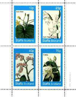 Staffa 1982 Flowers #38 (Buck Bean, Corn Flag, Thrift & Crateva) perf set of 4 values unmounted mint, stamps on flowers, stamps on iris