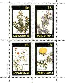 Staffa 1982 Flowers #39 (Veronica, Teucrium, Ipomcea & Argemone) perf set of 4 values unmounted mint, stamps on , stamps on  stamps on flowers