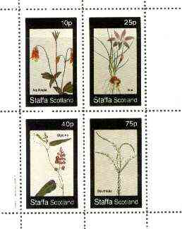 Staffa 1982 Flowers #41 (Aquilegia, Ixia, Glycine & Struthiola) perf set of 4 values unmounted mint, stamps on , stamps on  stamps on flowers