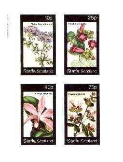 Staffa 1982 Flowers #44 (Campanulata, Pharbitis, Cattleya & Corraea) imperf set of 4 values unmounted mint , stamps on , stamps on  stamps on flowers