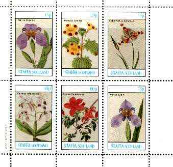 Staffa 1982 Flowers #47 (Cattleya, Mimulus, Azalea etc) perf set of 6 values unmounted mint, stamps on , stamps on  stamps on flowers, stamps on  stamps on orchids