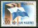 San Marino 1963 Europa 200L unmounted mint, SG 731*, stamps on , stamps on  stamps on europa, stamps on flags