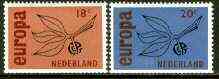 Netherlands 1965 Europa set of 2 unmounted mint, SG 999-1000*, stamps on europa