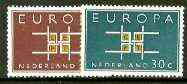 Netherlands 1963 Europa set of 2 unmounted mint, SG 958-59*, stamps on , stamps on  stamps on europa