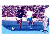 St Vincent - Bequia 1986 World Cup Football 10c (Bulgaria v France) imperf progressive colour proof in blue & magenta only unmounted mint*, stamps on football  sport
