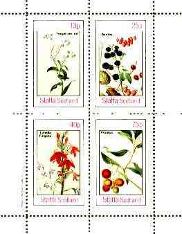 Staffa 1982 Flowers #48 (Forget-Me-Not, Lobelia, etc) perf set of 4 values unmounted mint, stamps on flowers
