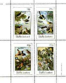 Staffa 1982 Birds #65 (Pipits, Wagtails, Accentors & Mixed) perf set of 4 values unmounted mint, stamps on , stamps on  stamps on birds 