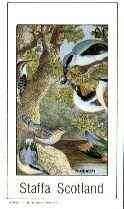 Staffa 1982 Birds #65 (Nuthatch) imperf  souvenir sheet (£1 value) unmounted mint, stamps on birds 