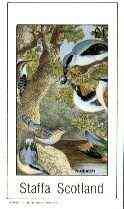 Staffa 1982 Birds #65 (Nuthatch) imperf  souvenir sheet (Â£1 value) unmounted mint, stamps on birds