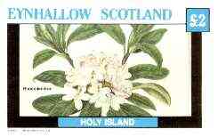 Eynhallow 1982 Flowers #29 (Rhododendron) imperf deluxe sheet (£2 value) unmounted mint, stamps on flowers