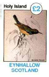 Eynhallow 1982 Sunbirds (Nectarinia venusta) imperf deluxe sheet (£2 value) unmounted mint, stamps on birds, stamps on sunbirds