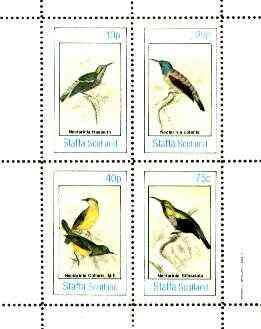 Staffa 1982 Sunbirds (Nectarinia) perf set of 4 values unmounted mint, stamps on birds, stamps on sunbirds