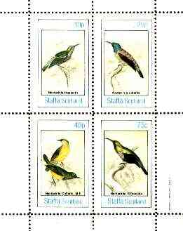 Staffa 1982 Sunbirds (Nectarinia) perf set of 4 values unmounted mint, stamps on , stamps on  stamps on birds, stamps on sunbirds