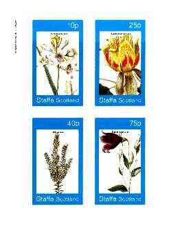 Staffa 1982 Flowers #52 (Anthericum, Campanula, etc) imperf set of 4 values unmounted mint , stamps on , stamps on  stamps on flowers