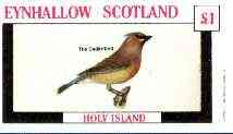 Eynhallow 1982 Birds #26 (Cedar-bird) imperf souvenir sheet (Â£1 value) unmounted mint, stamps on birds