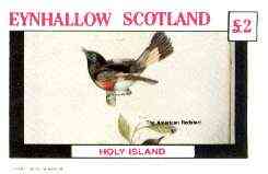 Eynhallow 1982 Birds #26 (American Redstart) imperf deluxe sheet (£2 value) unmounted mint, stamps on birds   