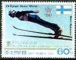 North Korea 1988 'Finlandia 88' Stamp Exhibition 60ch Olympic Ski Jumper unmounted mint, SG N 2766*, stamps on , stamps on  stamps on stamp exhibitions, stamps on olympics, stamps on skiing