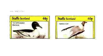 Staffa 1982 Birds #68 (Sheldrake & Gull) imperf set of 2 values unmounted mint, stamps on birds 