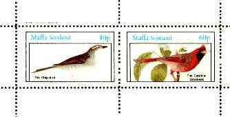 Staffa 1982 Birds #69 (Chip-bird & Grosbeak) perf set of 2 values unmounted mint, stamps on birds