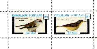 Eynhallow 1982 Birds #30 (Kinglet & Warbler) perf set of 2 values unmounted mint, stamps on birds